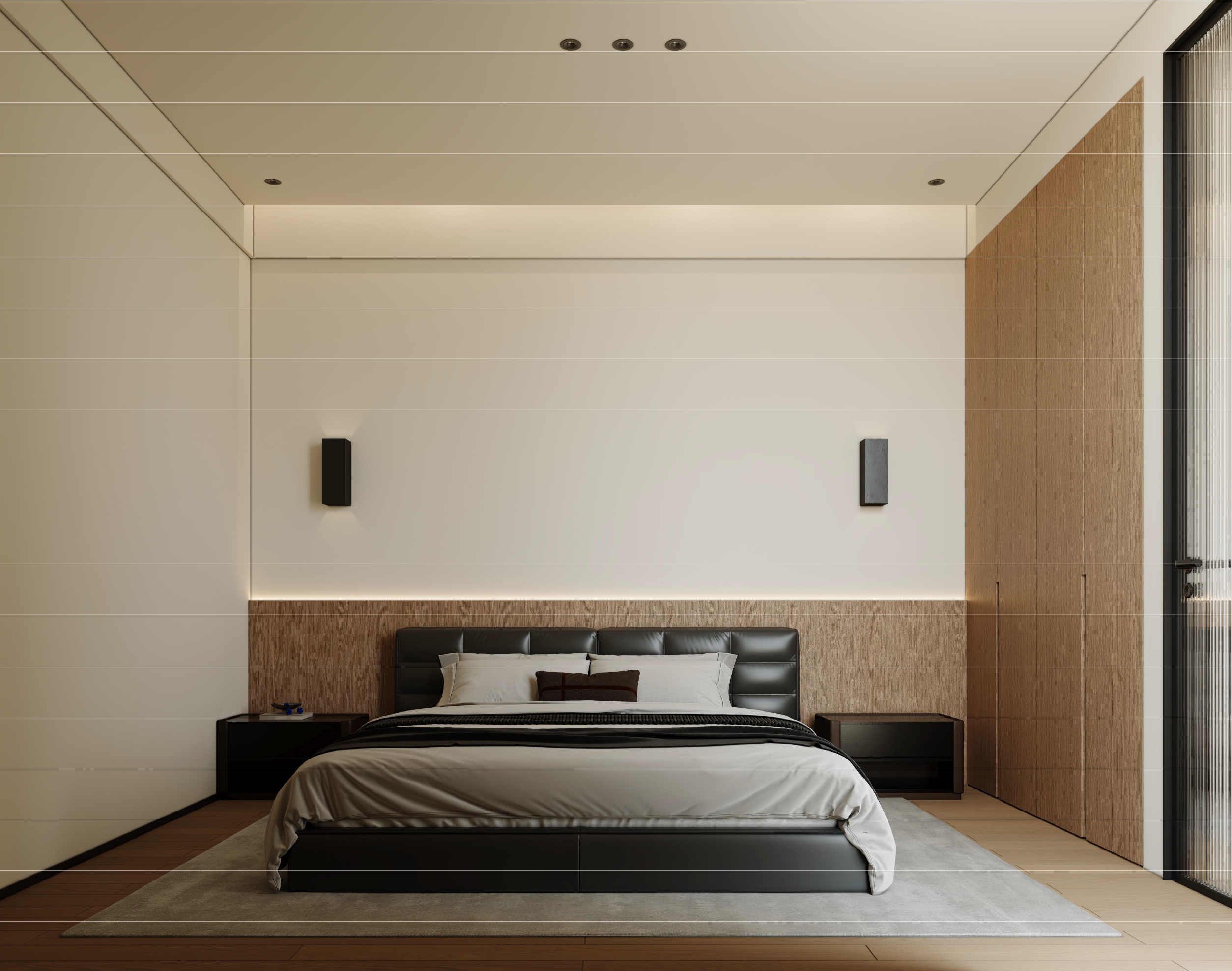 One-bedroom apartment exterior with contemporary street-level entrance, Saplaya Residency interior view
